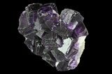 Purple Fluorite On Quartz - Jingbian Mine, China #84770-1